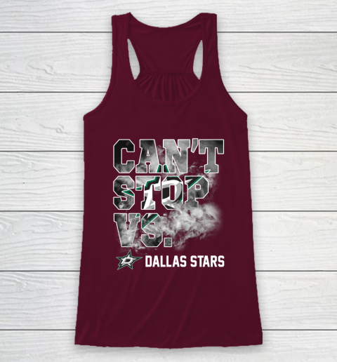 NHL Dallas Stars Hockey Can't Stop Vs Racerback Tank 2