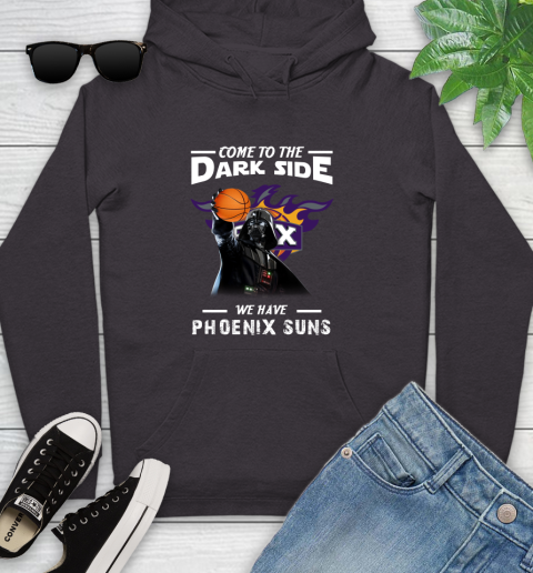 NBA Come To The Dark Side We Have Phoenix Suns Star Wars Darth Vader Basketball Youth Hoodie 8