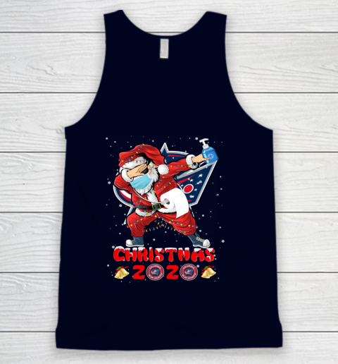 Columbus Blue Jackets Funny Santa Claus Dabbing Christmas 2020 NHL Tank Top 2