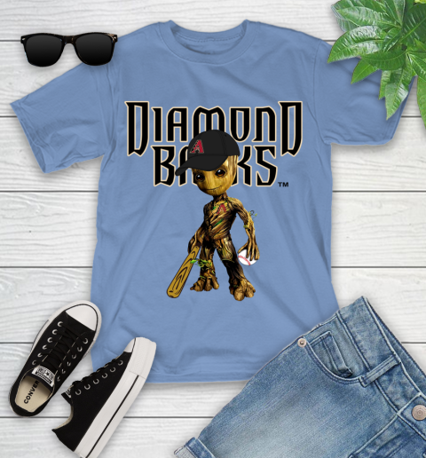 MLB Arizona Diamondbacks Groot Guardians Of The Galaxy Baseball Youth T-Shirt 23