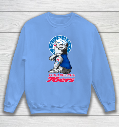 NBA Basketball My Cat Loves Philadelphia 76ers Sweatshirt 8