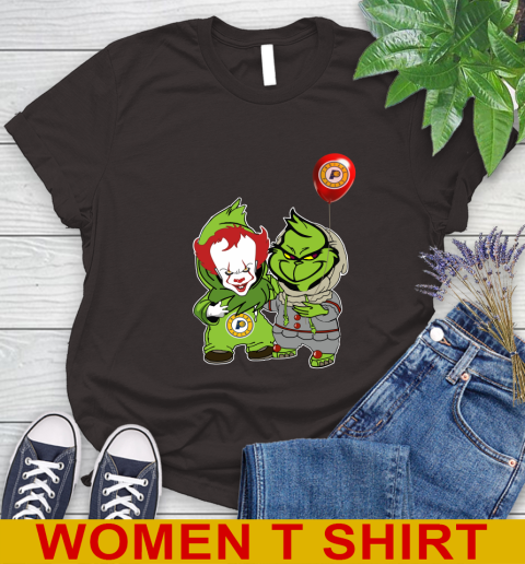 Indiana Pacers Baby Pennywise Grinch Christmas NBA Basketball Women's T-Shirt 8