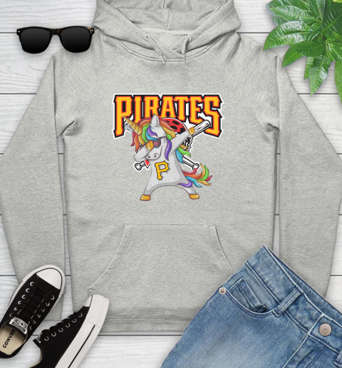 Pittsburgh Pirates MLB Baseball Funny Unicorn Dabbing Sports Youth Hoodie
