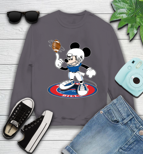NFL Football Buffalo Bills Cheerful Mickey Disney Shirt Youth Sweatshirt 5