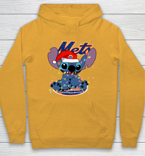 New York Mets MLB noel stitch Baseball Christmas Hoodie 2