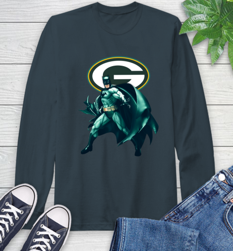 NFL Batman Football Sports Green Bay Packers Long Sleeve T-Shirt 8