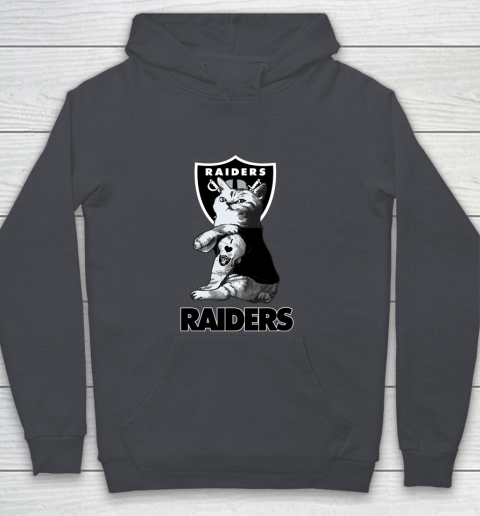 NFL Football My Cat Loves Oakland Raiders Youth Hoodie 5