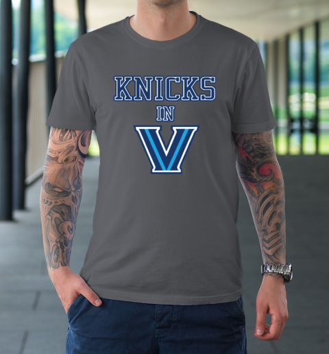 New York Knicks In V Villanova Wildcats T-Shirt 6