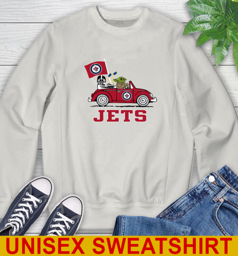 NHL Hockey Winnipeg Jets Darth Vader Baby Yoda Driving Star Wars Shirt Sweatshirt 12