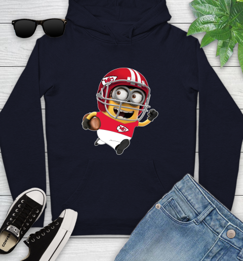 NFL Kansas City Chiefs Minions Disney Football Sports Youth Hoodie 4