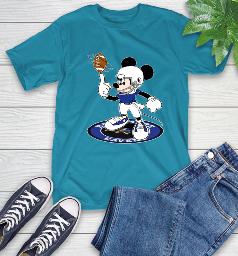 NFL Football Baltimore Ravens Cheerful Mickey Disney Shirt T-Shirt 9