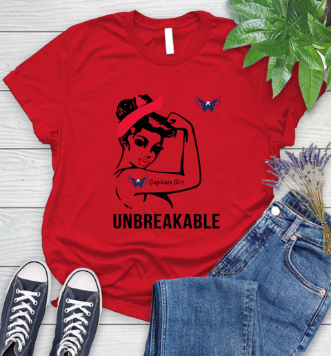 NHL Washington Capitals Girl Unbreakable Hockey Sports Women's T-Shirt 9