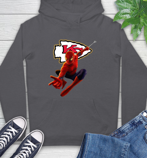 NFL Spider Man Avengers Endgame Football Kansas City Chiefs Hoodie 7