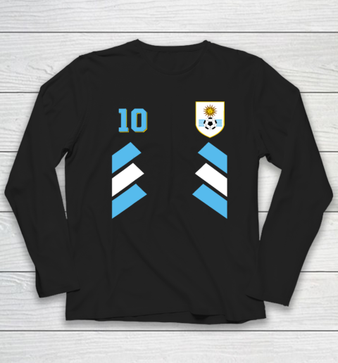 Retro10 Uruguayan Football Uruguay Soccer Uruguay Flag Long Sleeve T-Shirt