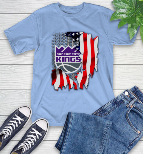 Sacramento Kings NBA Basketball American Flag T-Shirt 12