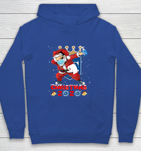 Kansas City Royals Funny Santa Claus Dabbing Christmas 2020 MLB Youth Hoodie 6