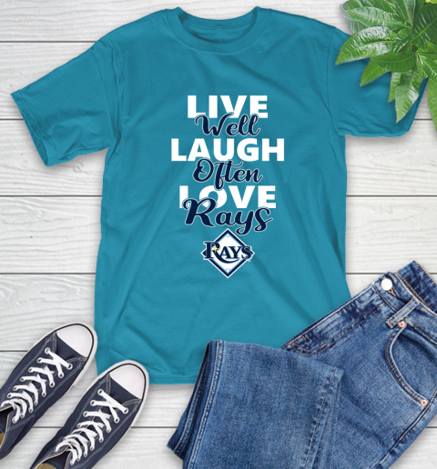 MLB Baseball Tampa Bay Rays Live Well Laugh Often Love Shirt T-Shirt 10