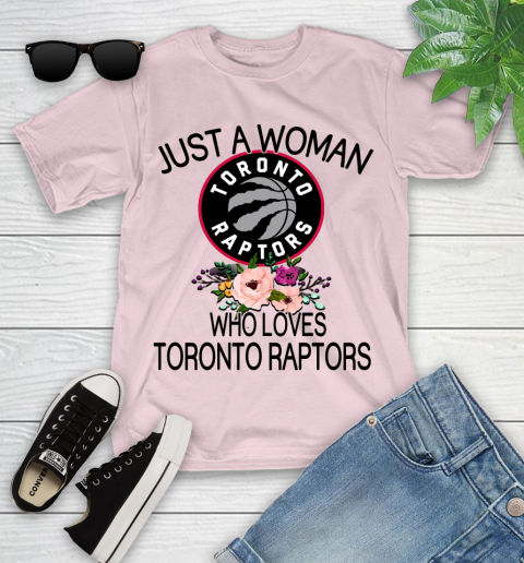 NBA Just A Woman Who Loves Toronto Raptors Basketball Sports Youth T-Shirt 7