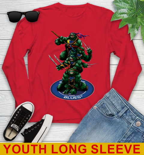 NHL Hockey St.Louis Blues Teenage Mutant Ninja Turtles Shirt Youth Long Sleeve 11