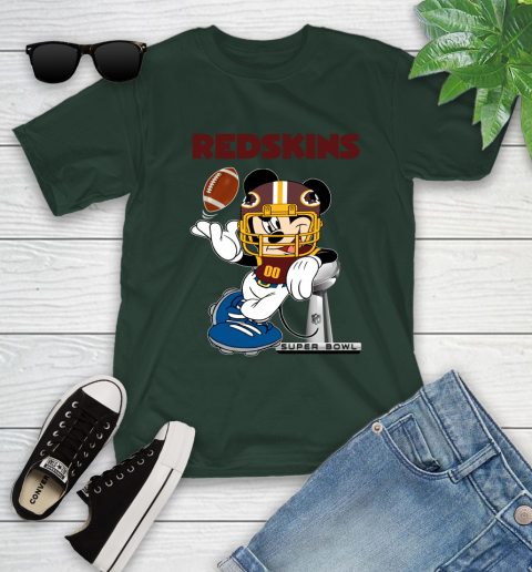 NFL Washington Redskins Mickey Mouse Disney Super Bowl Football T Shirt Youth T-Shirt 5