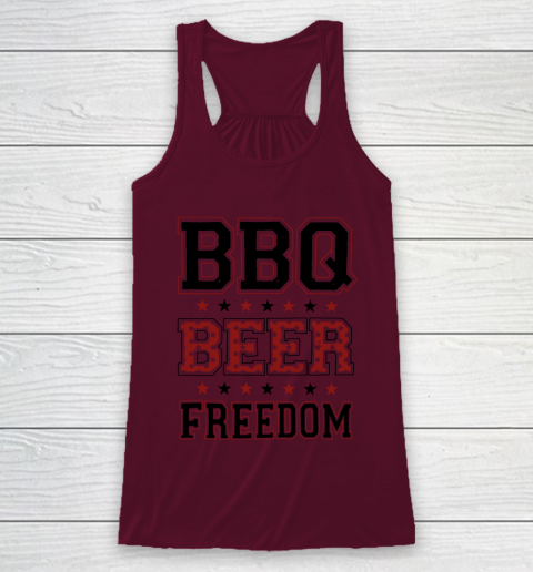 BBQ Beer Freedom Trump Fan Racerback Tank 3