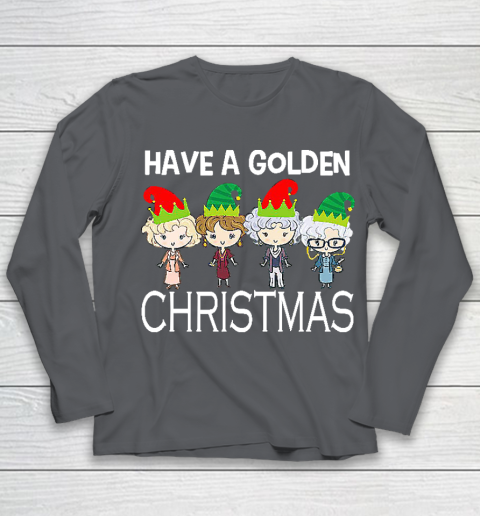 Golden Girls Lovers Gift T shirt Have A Golden Christmas Vintage Youth Long Sleeve 6