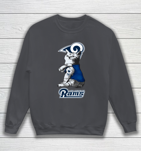 NFL Football My Cat Loves Los Angeles Rams Sweatshirt 4