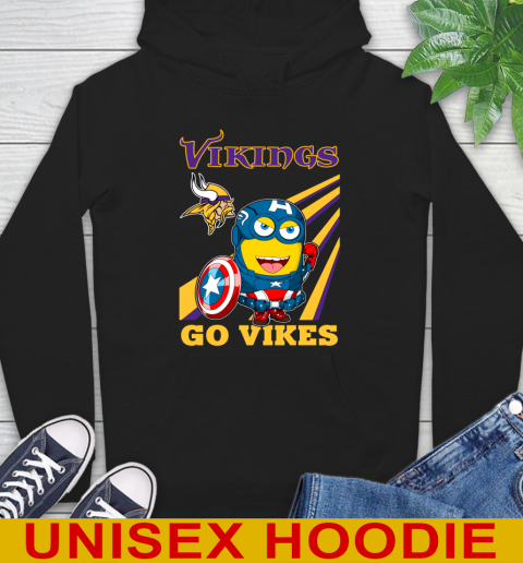 NFL Football Minnesota Vikings Captain America Marvel Avengers Minion Shirt Hoodie