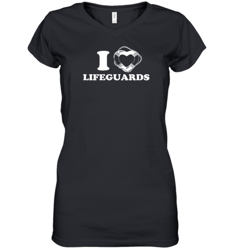 Hoesforclothes I Love Lifeguards Women's V