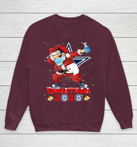 Dallas Cowboys Funny Santa Claus Dabbing Christmas 2020 NFL Youth Sweatshirt 5 Dallas Cowboys Funny Santa Claus Dabbing Christmas 2020 NFL Youth Sweatshirt - Image 5
