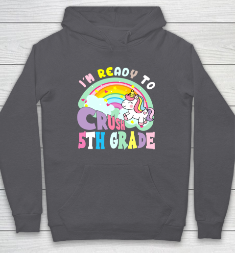 Back to school shirt ready to crush 5th grade unicorn Hoodie 4