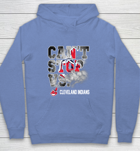MLB Cleveland Indians Baseball Can't Stop Vs Cleveland Indians Youth Hoodie 8