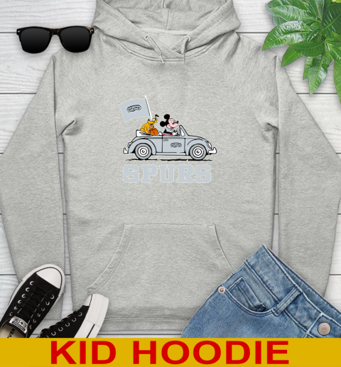 NBA Basketball San Antonio Spurs Pluto Mickey Driving Disney Shirt Youth Hoodie