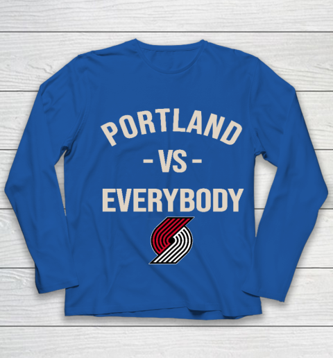 Portland Trail Blazers Vs Everybody Youth Long Sleeve 7