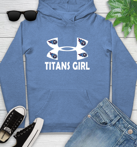 NFL Tennessee Titans Girl Under Armour Football Sports Youth Hoodie 13