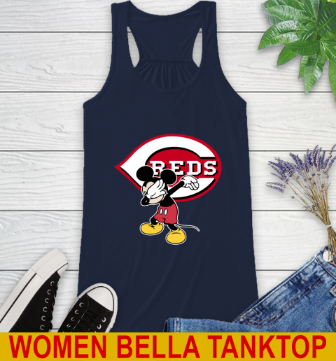 Cincinnati Reds MLB Baseball Dabbing Mickey Disney Sports Racerback Tank 12 Cincinnati Reds MLB Baseball Dabbing Mickey Disney Sports Racerback Tank - Image 12