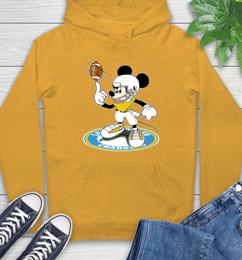NFL Football Los Angeles Chargers Cheerful Mickey Disney Shirt Hoodie 3