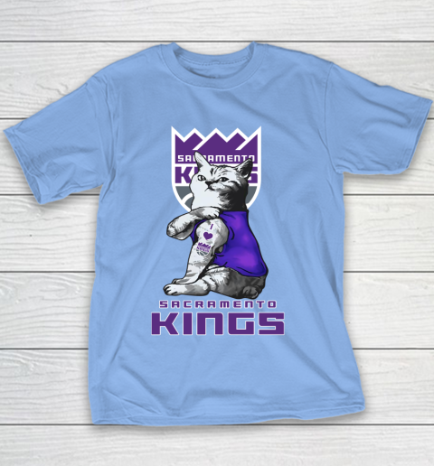 NBA Basketball My Cat Loves Sacramento Kings Youth T-Shirt 8