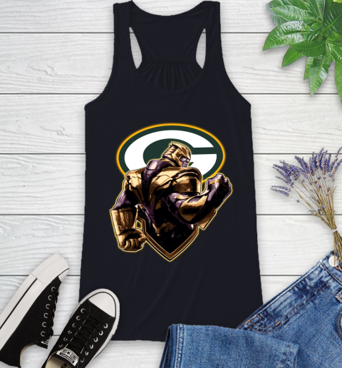 NFL Thanos Avengers Endgame Football Sports Green Bay Packers Racerback Tank 10