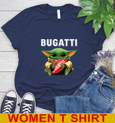 Star Wars Baby Yoda Hugs Bugatti Car Shirt 96