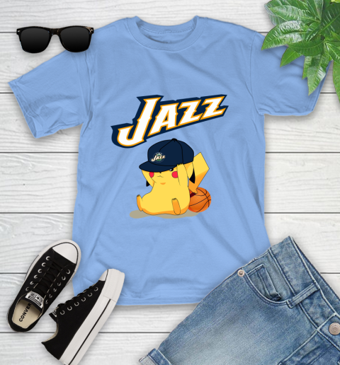 NBA Pikachu Basketball Sports Utah Jazz Youth T-Shirt 11