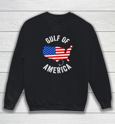 Gulf of USA America Funny Gulf of Mexico USA Flag Map July 4th Sweatshirt
