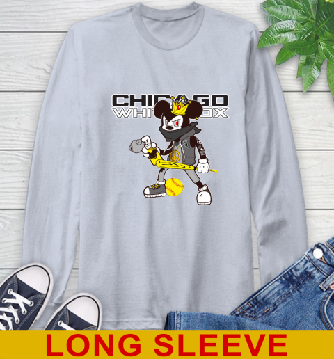 Chicago White Sox MLB Baseball Mickey Peace Sign Sports Long Sleeve T-Shirt 6