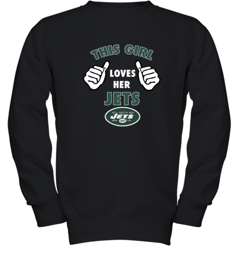 This Girl Loves Her New York Jets Youth Sweatshirt
