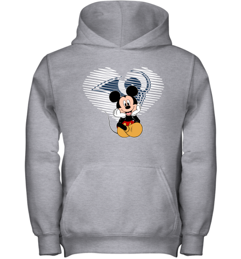 NFL Los Angeles Rams The Heart Mickey Mouse Disney Football T Shirt DVAqC3BmtxT youth hoodie 43 95 151514 front sport grey