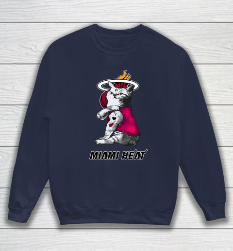 NBA Basketball My Cat Loves Miami Heat Sweatshirt 2