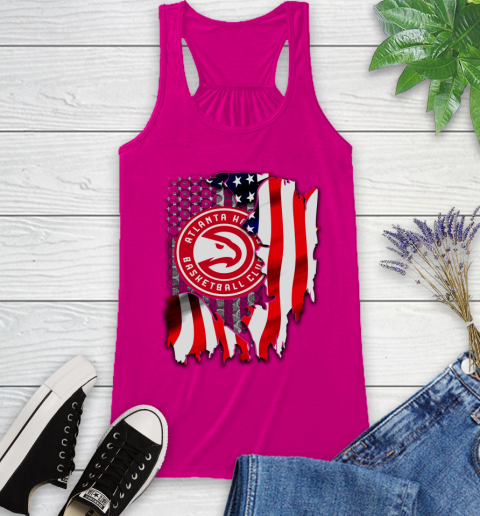 Atlanta Hawks NBA Basketball American Flag Racerback Tank - Image 8