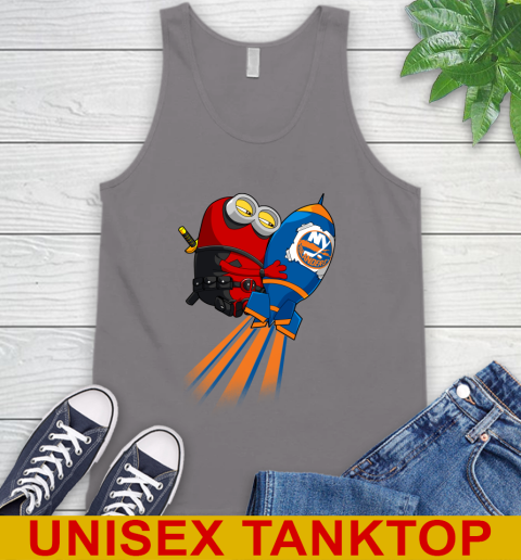 NHL Hockey New York Islanders Deadpool Minion Marvel Shirt Tank Top 6