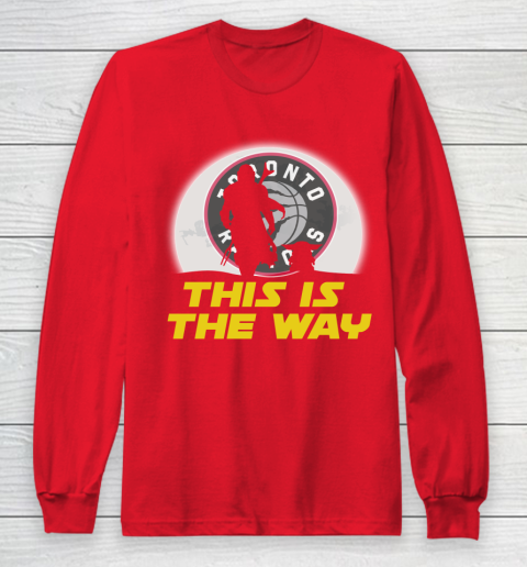 Toronto Raptors NBA Basketball Star Wars Yoda And Mandalorian This Is The Way Long Sleeve T-Shirt 7