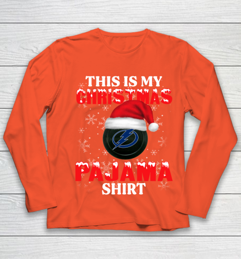 Tampa Bay Lightning This Is My Christmas Pajama Shirt NHL Youth Long Sleeve 3